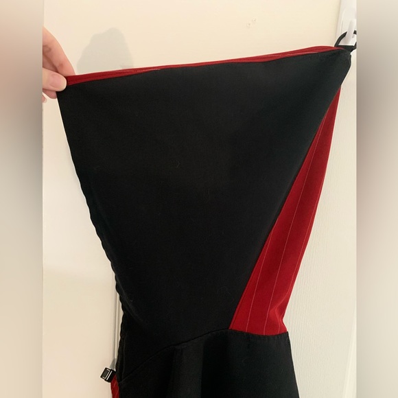 PlastikWrap Black and Red Hooded Cropped Jacket - Picture 12 of 14